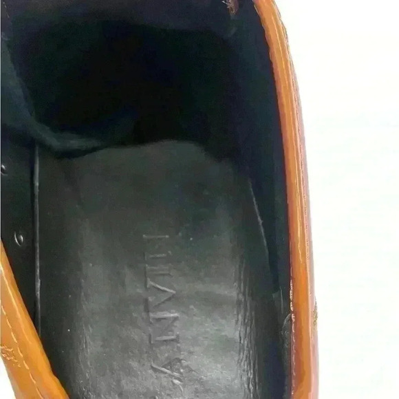 LANVIN DBB1 Men’s Brown Patent Leather Sneakers Casual Rubber Sole UK 9 / US 10 - Picture 10 of 12